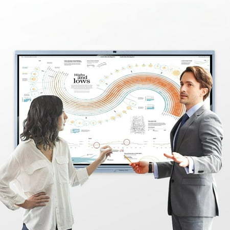 OmninexHub Smart Board, 65 4K Inch IR Touch Interactive Whiteboard, Dual OS Screen Mirroring From Android And Ios for Live Streaming, for Advertising Display And Classroom (Board Only)