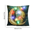thumbnail image 3 of Euaioeiu LED Pillow Cushion with Lights, Ramadan Decor, Moon Star Lantern Pattern, Glowing Throw Pillow for Sofa Bed, 18x18 Inches, Polyester, Home Decor Gift for Festival Party, 3 of 6