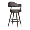 thumbnail image 4 of Armen Living Justin Modern 26" Faux Leather Swivel Counter Stool in Brown, 4 of 5