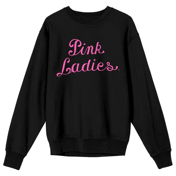 Grease Pink Ladies Logo Adult Crew Neck Long Sleeve Sweatshirt -Medium