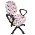 thumbnail image 1 of Colorful Office Chair Slipcover, Abstract Geometrical Ornaments Wavy Zigzag Shapes and Jagged Stripes Pattern, Protective Stretch Decorative Fabric Cover, Standard Size, Multicolor, by Ambesonne, 1 of 5