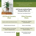 thumbnail image 5 of LCG Florals Artificial Plant, Dracaena Plant, 2 ft, Multi-Color Tripod Basket Stand, Faux Designer Fake Indoor Plant for Living Room, Office, & Home Décor, 5 of 10