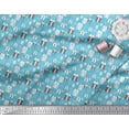 thumbnail image 2 of Soimoi Blue Japan Crepe Satin Fabric Gift Box Party Fabric Prints By Yard 42 Inch Wide, 2 of 3