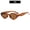 C4-Leopard Print Frame Tea Lens, variant on New stylish polygonal unisex sun protection sunglasses, trendy and versatile fashion eyewear popular on Instagram