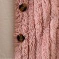 thumbnail image 6 of Atogsazn Children's Girl Fuzzy Coat Kids Fleece Button Long Sleeve Hooded Long Jacket Winter Warm Clothes Pink 4-5 Years on Clearance, 6 of 6