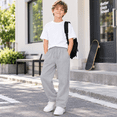 thumbnail image 5 of Sweatpants for Boys Fall Winter Elastic Waist Sports Sweat Pants Athletic Relaxed Fit Joggers with Side Pockets, 5 of 6