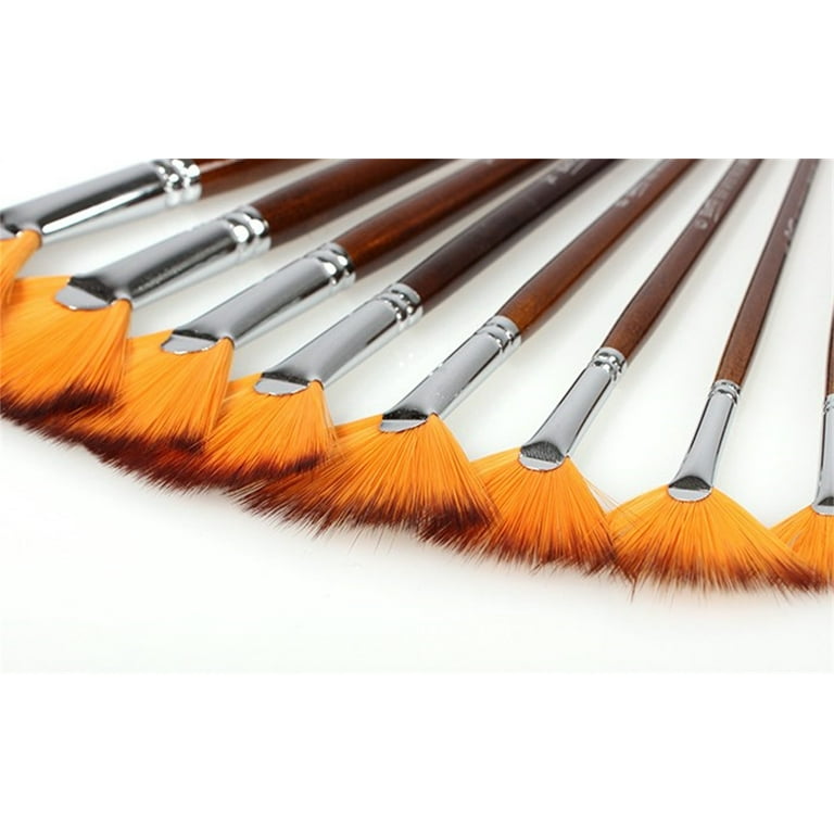 Fan Brush Set. Each set includes 3 fan brushes with color handles