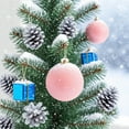 thumbnail image 5 of WKSCLPAI Christmas Balls Christmas Tree Ornaments Sets, 12 Pcs Velvet Christmas Memory Sphere Ornaments Xmas Decorative Hanging Decorations for Christmas Tree, 2.4 Inch, Pink, 5 of 7