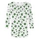 thumbnail image 2 of Xuyuer St. Patrick's Day Womens Fashion 3/4 Sleeve Round Neck Casual Cute T Shirts Shamrock Printed Graphic Tunic Blouses Tee Casua Basic Business Work Tops, 2 of 5