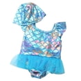thumbnail image 1 of Traje de baño de muñeca CUTICAT lentejuelas 18 pulgadas Azul, 1 of 2
