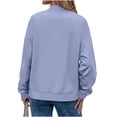 thumbnail image 6 of Dezsed Women's Casual Zip Up Bomber Jacket Lightweight Long Sleeve Windbreaker Coat Thin Sports Outerwear Spring Fall Clothes with Pockets Purple M, 6 of 6