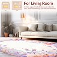 thumbnail image 2 of ODIKA 8'x10' Machine Washable Non-Slip Area Rug, Whispering Winds Anime Inspired Floral High Traffic Rug, Pink, 222048, 2 of 7
