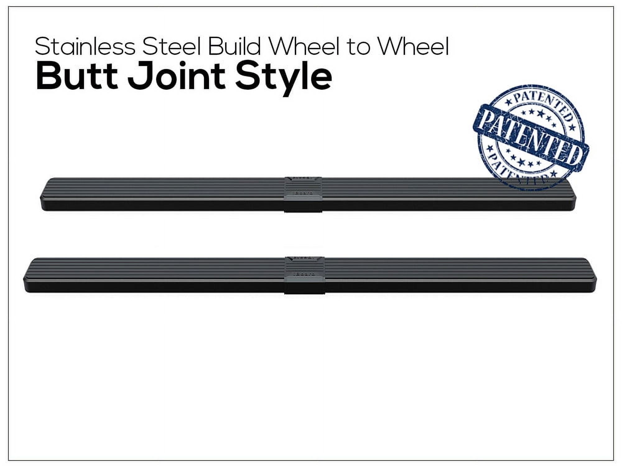 APS Wheel to Wheel Running Boards 5in Compatible with Ford F250 F350 Super Duty 1999-2016 Super Cab Pickup 6.5ft Bed (Side Steps Side Bars)