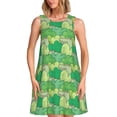 thumbnail image 1 of Balery Crocodile And Bush Vestidos de verano para mujer con estampado: vestido holgado sin mangas, vestido playero informal y cómodo para días calurosos., 1 of 7