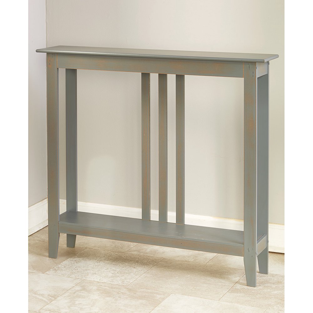 Slim Entryway Home Accent Table with Antique Finish Gray Walmart