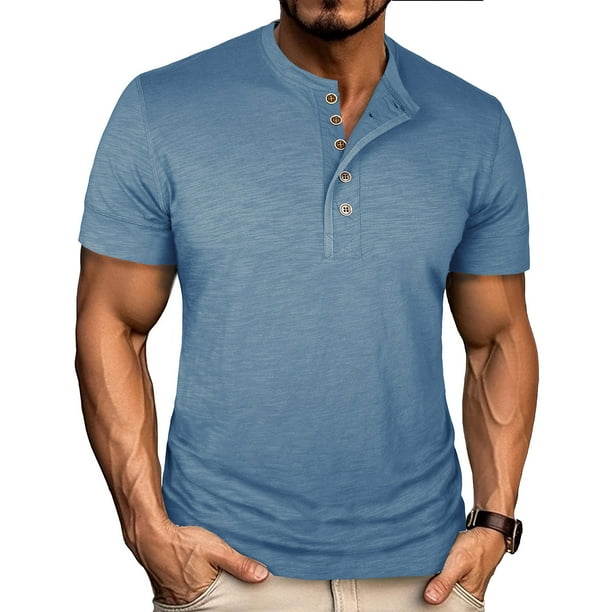 Ceisia Men's Gradient Printed Casual Elastic Sports Round Neck Activewear Top Gift