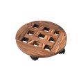 thumbnail image 1 of Pot Receptacle Rolling Wooden Planter Mobile Gardening With Wheels Flower Tray, 1 of 6