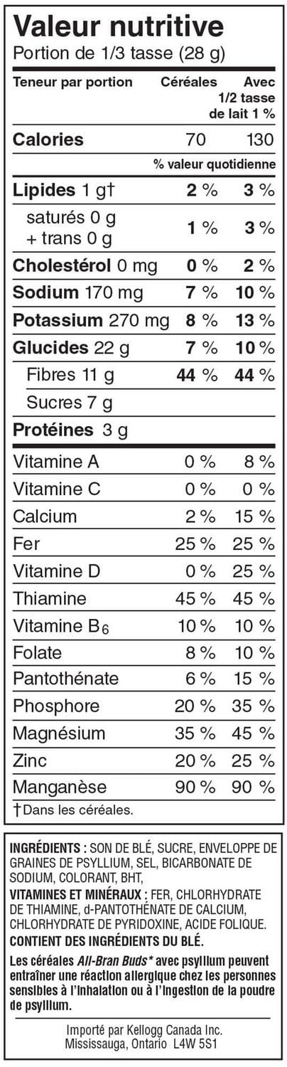 Test SKU-Céréales Kellogg's All-Bran Buds, 760 g