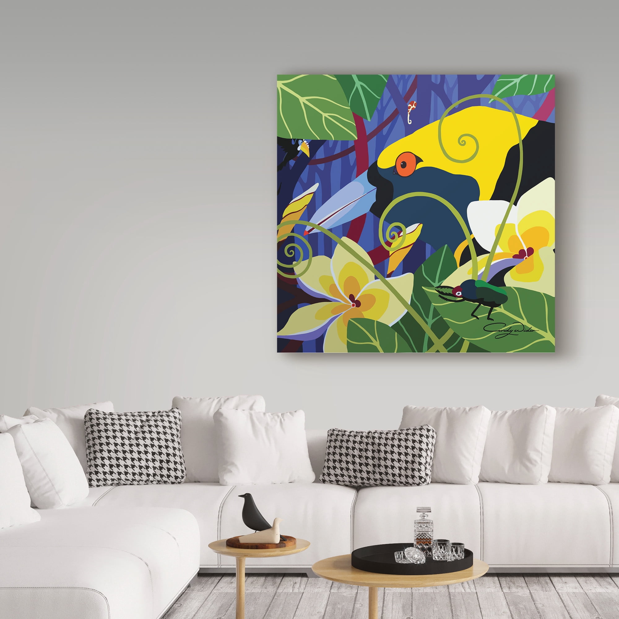 Trademark Fine Art 'Yellow Bird Of Paradise' Canvas Art by Cindy Wider