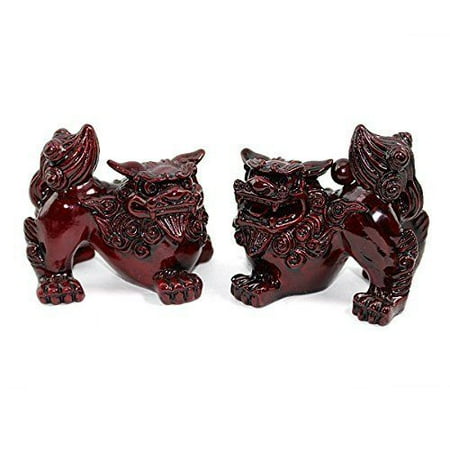 red foo dog statue