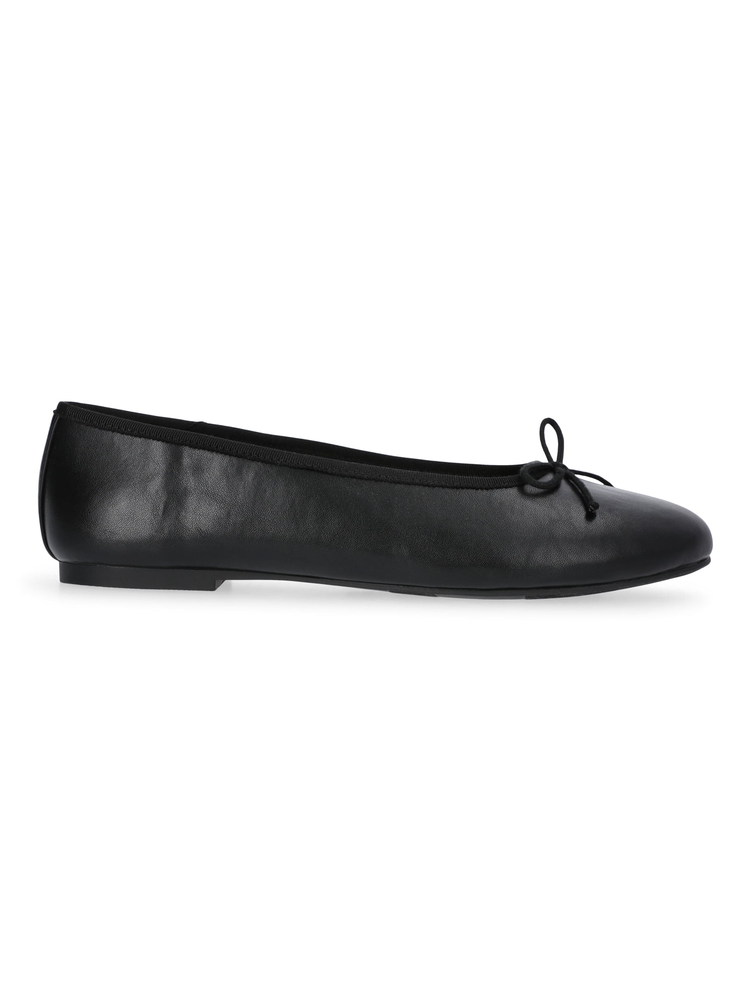 Free Assembly Women's Faux Leather Ballet Flats with Bow