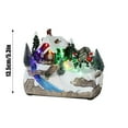 thumbnail image 4 of Rotating Train Desktop Ornament - Glowing Light & Music Holiday Village Scene Decor, Resin Xmas Festive Atmosphere Decor, USB/Battery Powered(H), 4 of 8