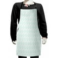 thumbnail image 1 of Grunge Kids Apron, Geometric Symmetric Circles Pattern Abstract Round Contemporary Graphic, Boys Girls Apron Bib with Adjustable Ties for Cooking Baking Painting, Sea Green and White, by Ambesonne, 1 of 2