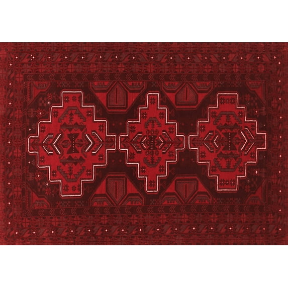 Ahgly Company Indoor Rectangle Persian Red Traditional Area Rugs, 6' x 9'
