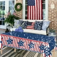 thumbnail image 6 of Twfbrm 4th of July Disposable Tablecloth, 54x108 Inch Star and Stripes Rectangle Plastic Table Cloth, Waterproof Patriotic Table Cover Independence Day Table Decorations for Party Dining Birthday, 6 of 6
