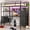 Black, variant on WARAYZ Metal Twin Loft Bed with L-Shaped Desk, LED Lights and Charging Station, 8 Drawers and Shelves, Guardrails and Ladder, Black