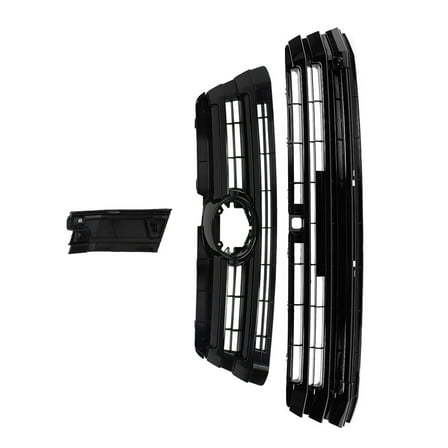 Fit for Toyota Highlander (2017-2019) Front Upper & Lower Grille, Black
