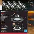 thumbnail image 2 of Satco S11835 8-Count LED Color Selectable 5-6 Inch Ceiling Lights, Dimmable, Bronze and Nickel, 2 of 15