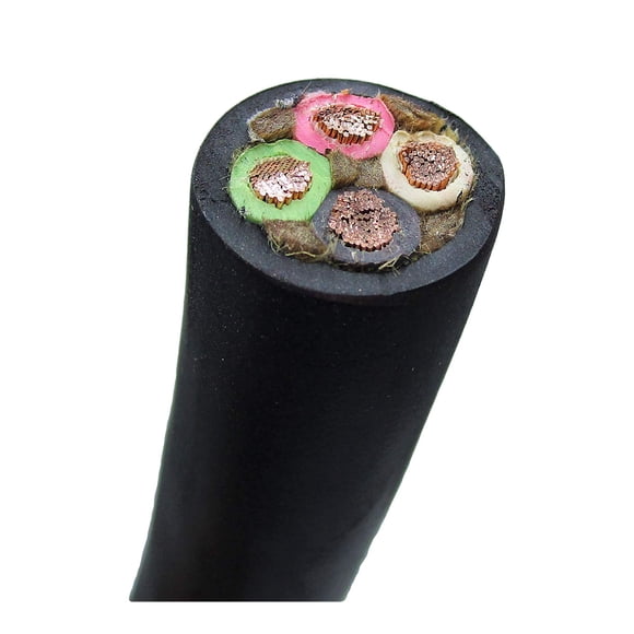 25' FT. PHILLIP CABLE 6/4 SOOW Wire Cord Cable, 6 Gauge 4 Conductor. Heavy Duty. MIL SPEC (25' FT)