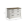 thumbnail image 3 of Intercon Furniture Drake Home Office 42" Wood Lateral File Cabinet in White/Oak, 3 of 4