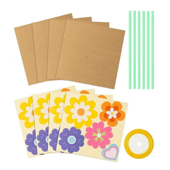 Gift Cards Clearance Flower Bouquet Craft Kit 24Pcs Mother's Day Flower Bouquet Craft for Kids Make Your Own Flower Bouquet Teacher Appreciation Week Diy Gift Craft School on Sale Khaki
