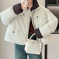 thumbnail image 5 of Cutuoiiu Women's Solid Color Zip-Up Stand Collar Quilted Coat with Pockets Long Sleeve Casual Jackets Gifts, 5 of 9