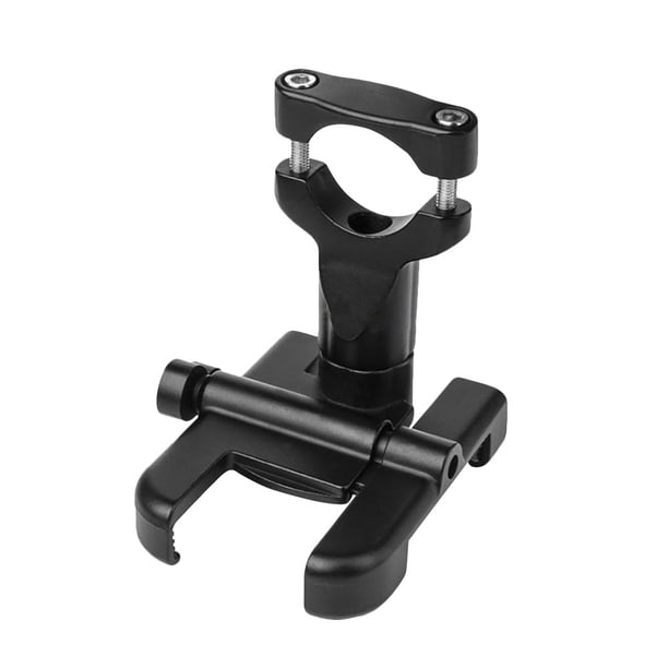 1pc bicicleta motocicleta manillar teléfono soporte de teléfono ajustable (negro)