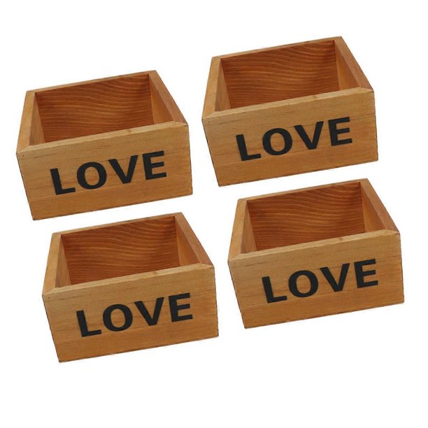 Chocolate Square Succulent Storage Boxes For Home Owners Featuring Vintage Aged Style