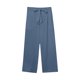 thumbnail image 4 of Negocios Pantalones Casuales para las Mujeres Más Talla Alta Cintura Pierna Recta Trabajo Capris, Corbata Delantera con Bolsillos, Poliéster Oficina Y Uso Diario, 4 of 8