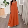 thumbnail image 2 of TFEOQRY Women's Plus Size Maxi Dress with Pockets Sleeveless Crew Neck Loose Casual Summer Long Dress, 2 of 6