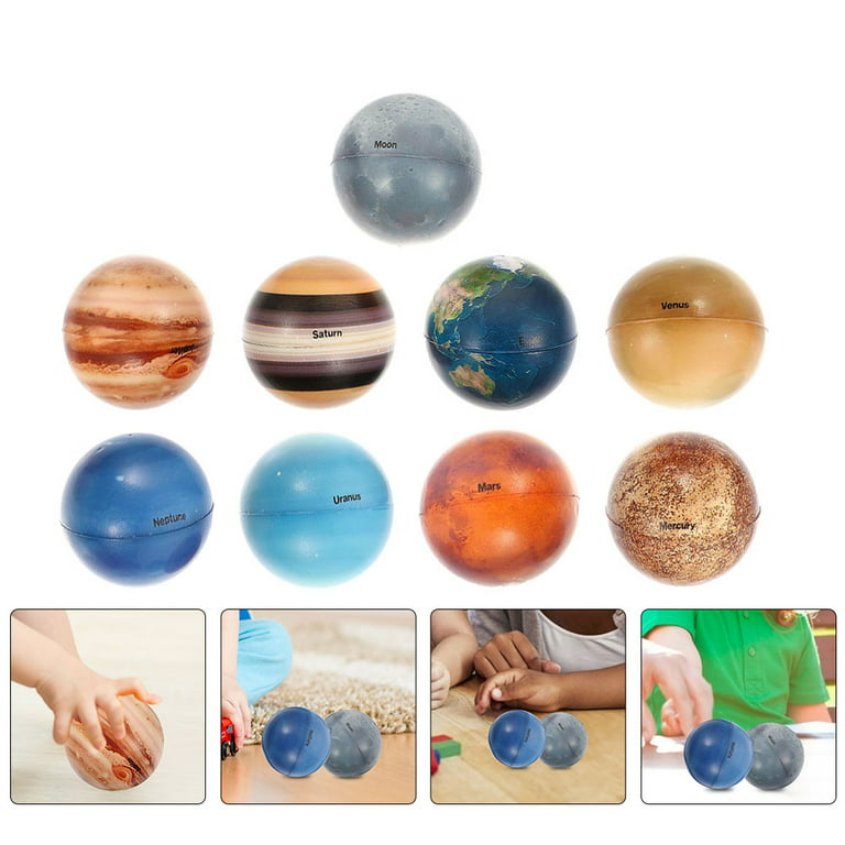 9Pcs Interesting Children Toys Wear-resistant Planet Balls