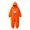 Orange, variant on Tfken Halloween Jumpsuit For Girls Fall Winter Long Sleeve Graphic Comfy Casual Fleece Hooded Jumpsuit With Pockets Daily Wear Child Fashion Clothes Size 4-5 Years Orange