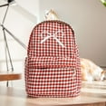 thumbnail image 4 of Mochila A Cuadros Con Lazo Likrtyny para Mujer Rojo, 4 of 9