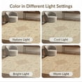 thumbnail image 7 of ODIKA 8'x10' Beige Medallion Classic Design Washable Area Rug Elegant Pattern with Intricate Stone Motifs for Dining Room, Large Office, Lounge, Non-Slip Chair-Friendly Mat, 7 of 7