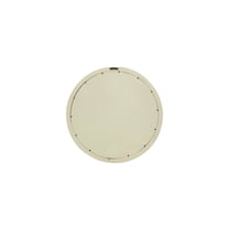 Mango Wood Round Wall Mirror - 20" Cream Frame - Elegant Home Accent Decor