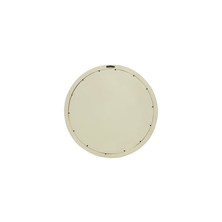 Mango Wood Round Wall Mirror - 20" Cream Frame - Elegant Home Accent Decor