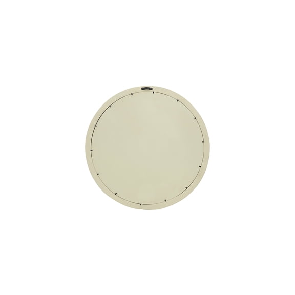 Mango Wood Round Wall Mirror - 20" Cream Frame - Elegant Home Accent Decor