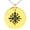 Gold, variant on Stainless Steel Aztec Unity Rune Engraved Small Medallion Circle Charm Pendant Necklace
