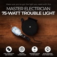 thumbnail image 2 of Master Electrician 75W Trouble Light & 40' Extension Cord Reel,Housing Only, 2 of 6