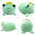 thumbnail image 2 of Almohada de peluche con forma de rana, de terciopelo suave, 2 of 4